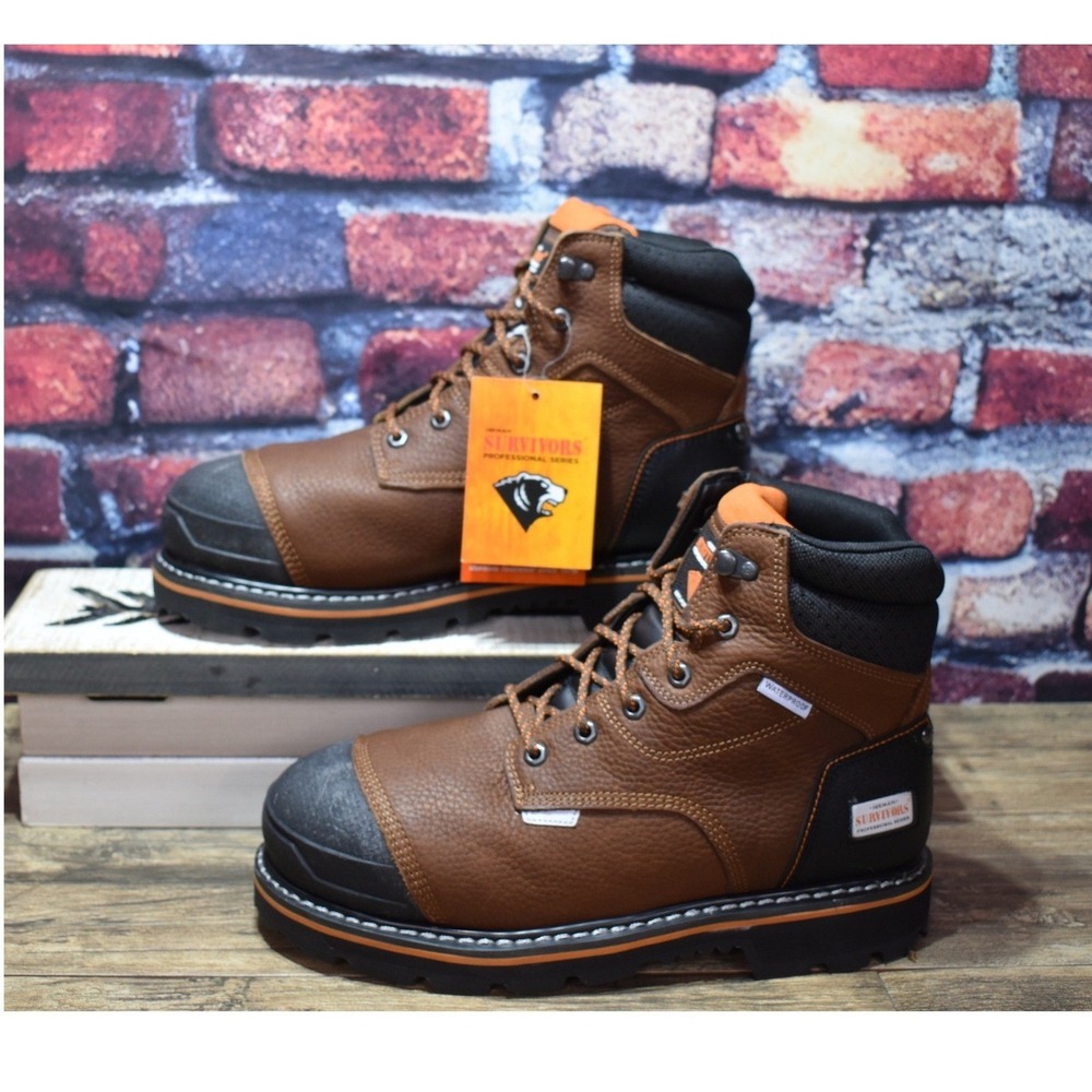 Herman Survivors Shoveler Steel Toe Waterproof Work Boots Brown Black Mens 11
